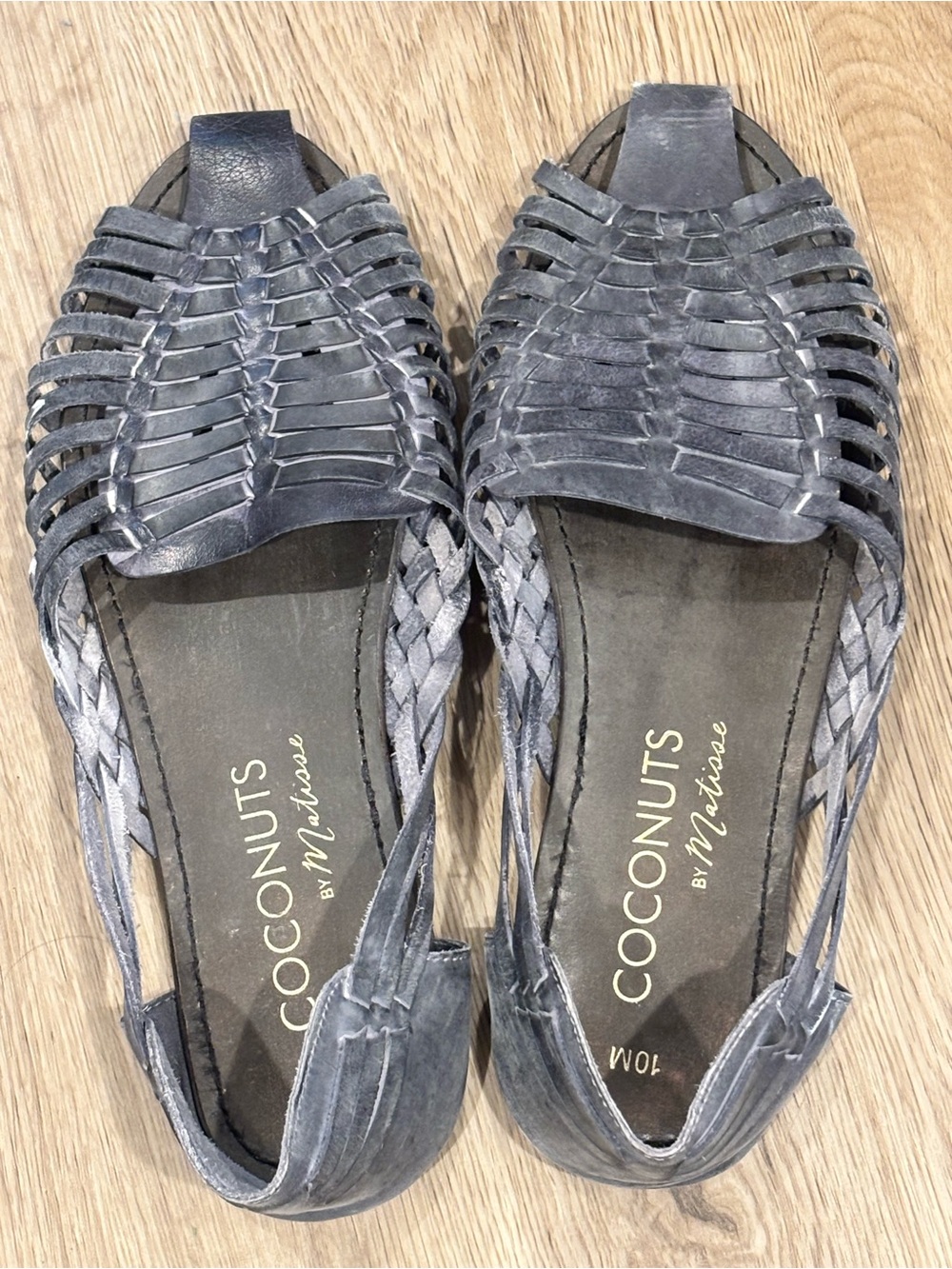 Matisse Coconuts Braided Huarache Flats in Gray